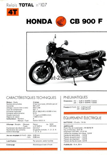 Fiche technique moto honda - :,
