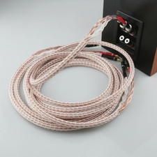Audiophile HiFi Speaker Cable 12TC 8N OCC Copper 24 Strands With Banana Plug New