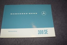 Operating Instructions Manual Mercedes W 108 300 SEB Mint/Unused