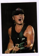 ARTIST / Singer Johnny HALLYDAY on Stage GUITAR & CAP Period 1990