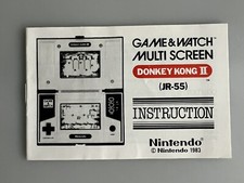⭐️RARE !!!NOTICE/MANUEL ⭐️ GAME & WATCH DONKEY KONG 2 (JR-55)⭐️