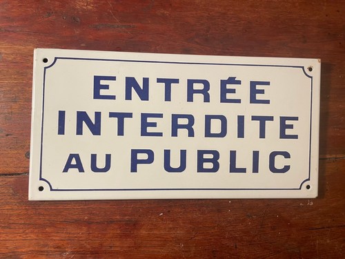 Plaque emaillée utilité - emaillée,,