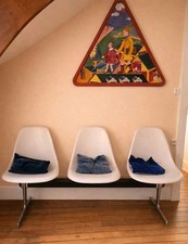 Banc Avec 3 Coques En Fibre De