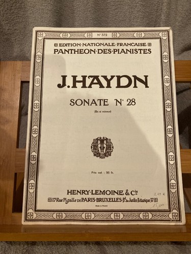 Haydn sonate pour piano 28 - haydn,