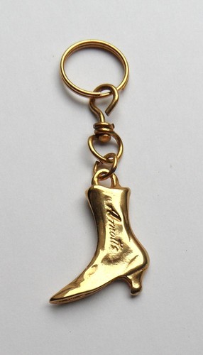 Porte clés métal doré