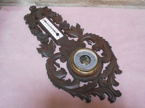 Ancien baromètre bois - ancien,
