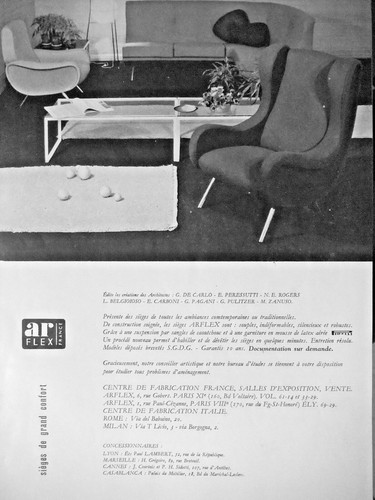 Publicité 1957 arflex sièges - 1957,