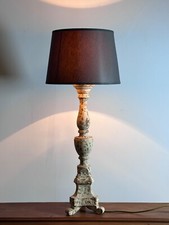 Lampe en bois patiné Shabby chic