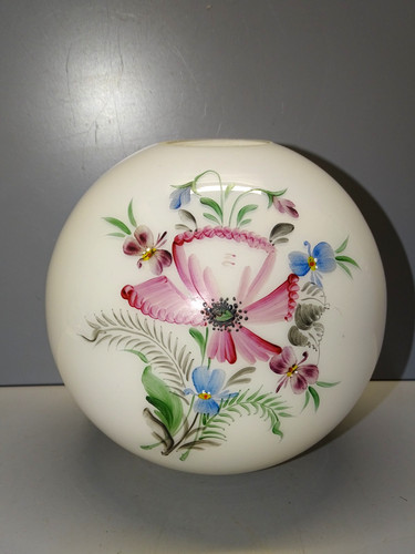 Joli globe opaline - opaline, blanche