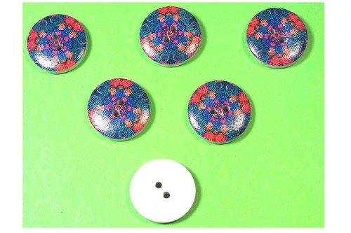Lot boutons bois rond - boutons,