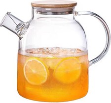 16L Borosilicate Glass Teapot with Metal Strainer Glass Teapot...