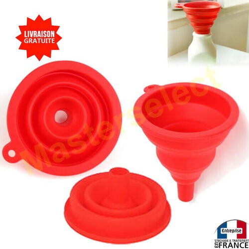 Entonnoir pliable silicone - entonnoir, en