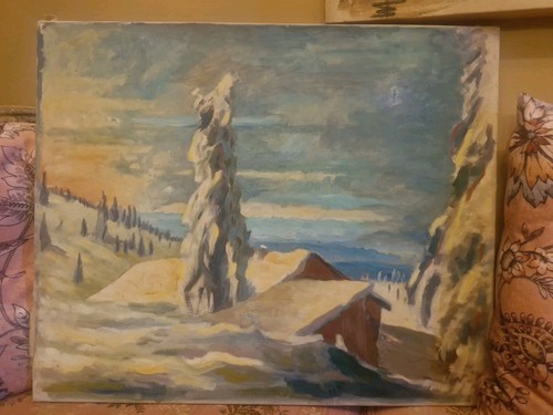 Peinture ancienne huile - ancienne,, sur