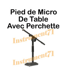 Pied de MICRO de Table avec Perchette à Embase Lourde
