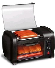 Elite Gourmet Hot Dog Roller and Toaster Oven, black No Box!