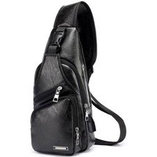 Sac de Poitrine Homme en Cuir