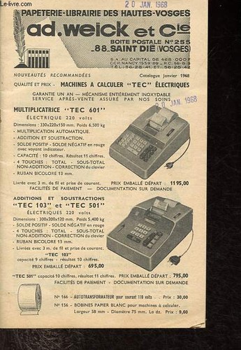 Catalogue weck cie - et,