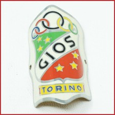 NOS GIOS TORINO HEAD TUBE METAL BADGE VINTAGE ROAD RACING BIKE BICYCLE BROOKLYN