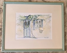 Tableau - Aquarelle signée H