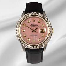 Rolex Datejust 36mm 2-Tone 2.50ct Rose Mop Diamants Cadran Homme Montre