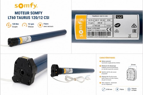 Moteur somfy titan 120 csi - somfy, 120/12