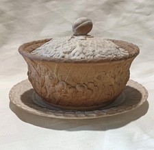 19th C. Minton Porous Relief Moulded Basket-Weave Dish W/ Plate No. 178 & 211