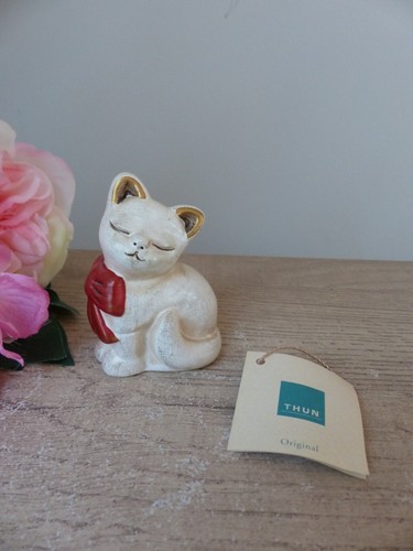 Figurine thun chat céramique - figurine,