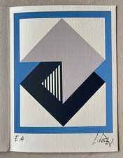 françois patez - screenprint original screen print signed numbered abstract art