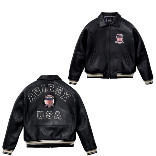 Veste avirex cuir - en,