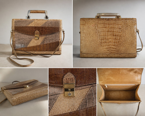 Sac vintage cuir façon - vintage, en