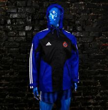 Club Brugge Blauw-Zwart Training Jacket With Zipped Hood Adidas Mens Size S