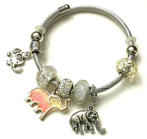 Bracelet argenté breloque - bracelet,
