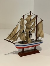 Antique wooden sailing boat model