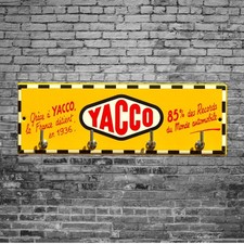 Plaque émaillée YACCO graisse huile accroche clés ou torchon mural