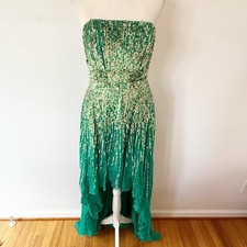 Sherri Hill Sequin Strapless Silk Gown Women’s 8 Evening Formal Glam Prom Hoco