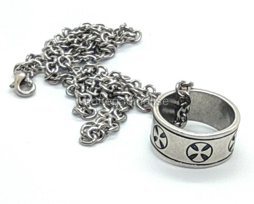 Pendentif avec bague templier - bague,