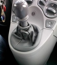 Genuine ANTHRACITE LEATHER SHIFT HEADPHONE FOR FIAT PANDA SERIES 169 (built 2003-2012)