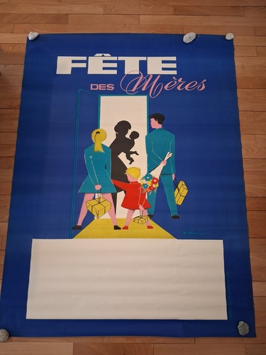 Grande affiche ancienne - ancienne, fête
