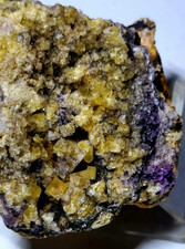 FLUORINE/FLUORITE QUARTZ - FILON JAUNE - VALZERGUES - AVEYRON 