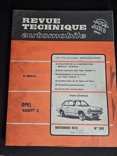 Revue technique automobile - technique,