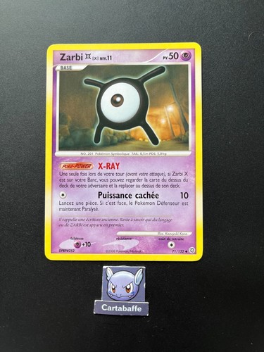 Carte pokémon zarbi 132 - carte, 71/132