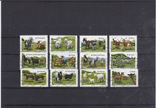 FRANCE 2015 LES CHEVRES SERIE COMPLETE DE 12 TIMBRES OBLITERE