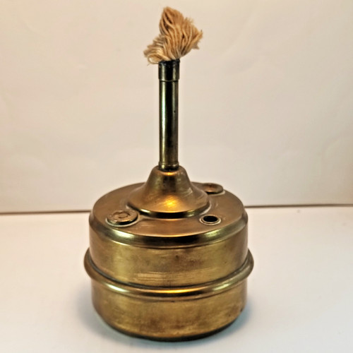 Ancienne lampe huile en - ,