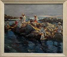 Antique Seaside Painting 20th Century