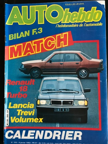 Auto hebdo 350 01 1983 - hebdo, du