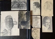 Lot De 8 Dessins Anciens