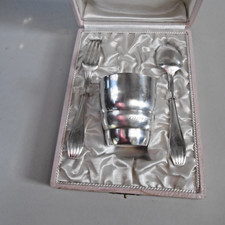 Catherine SFAM Silver Metal Timbal Birth Box & Cover