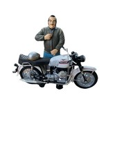 COLLECTION 1/18 SOLIDO FIGURINE MOTO GUZZI 850 V7 SPECIAL 1971 JOE BAR TEAM