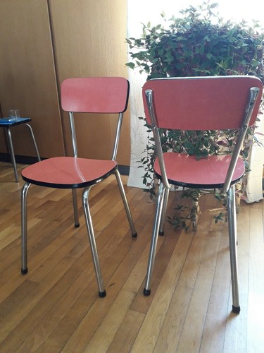 Paire chaises formica - paire, de