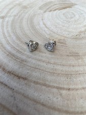 boucles d’oreilles Guess cœur argentées avec strass